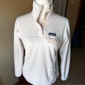 Patagonia Women’s Fleece Cream Half snap Pullover Sz sm
